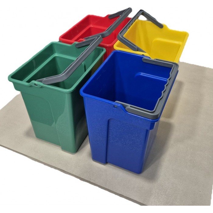 cubito 4 litros para carros de limpieza, disponible en diferentes colores,