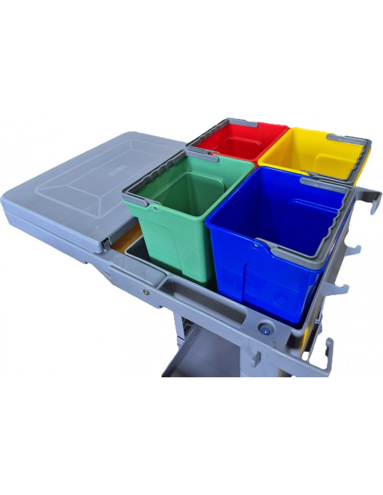 cubito 4 litros para carros de limpieza, disponible en diferentes colores,