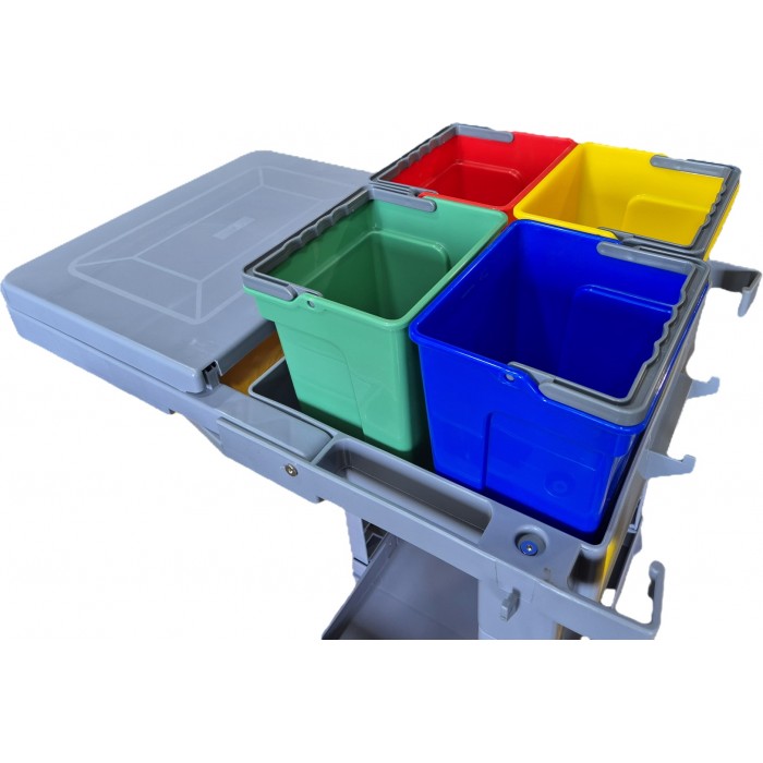 cubito 4 litros para carros de limpieza, disponible en diferentes colores,