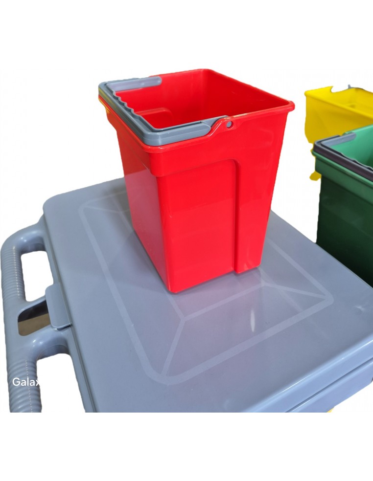 cubito 4 litros para carros de limpieza, disponible en diferentes colores,