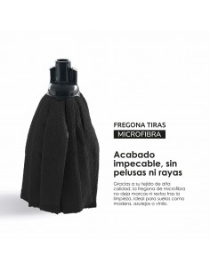 FREGONA MICROFIBRA TIRAS NEGRA PAMEX