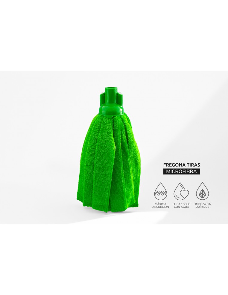FREGONA MICROFIBRA TIRAS VERDE PAMEX
