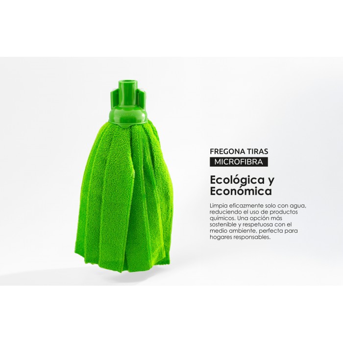 FREGONA MICROFIBRA TIRAS VERDE PAMEX