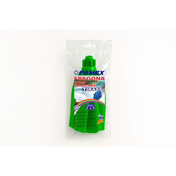 FREGONA MICROFIBRA TIRAS VERDE PAMEX