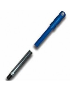 MANGO METAL TITANIO AZUL 1.40M