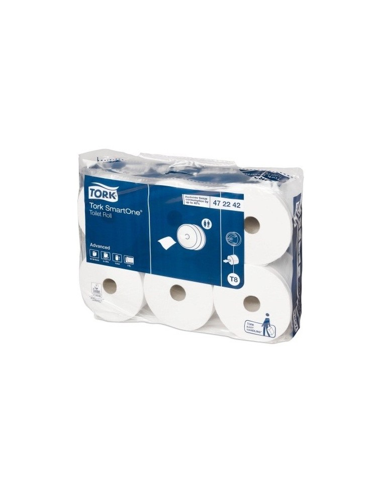 HIGIÉNICO INDUSTRIAL T8 SMARTONE TORK 6 rollos EXTRACCIÓN CENTRAL