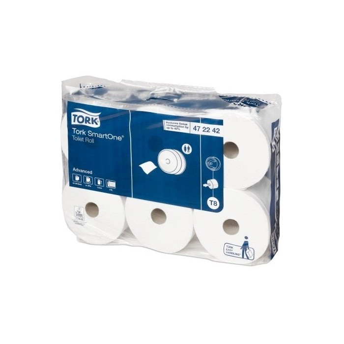 HIGIÉNICO INDUSTRIAL T8 SMARTONE TORK 6 rollos EXTRACCIÓN CENTRAL