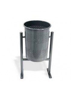 PAPELERA CIRCULAR BASCULANTE PERFORADA 60L