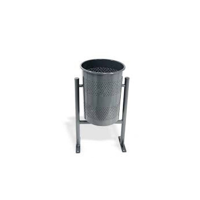 PAPELERA CIRCULAR BASCULANTE PERFORADA 60L