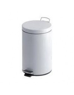 PAPELERA PEDAL BLANCA 12L