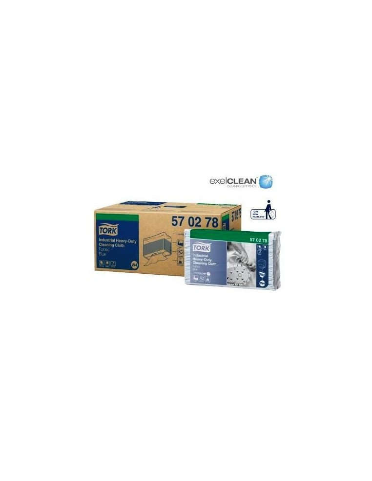 PAÑO 570 LIMPIEZA INDUSTRIAL ULTRARESISTENTE AZUL Top Pack W4 TORK (5 paq x 75)