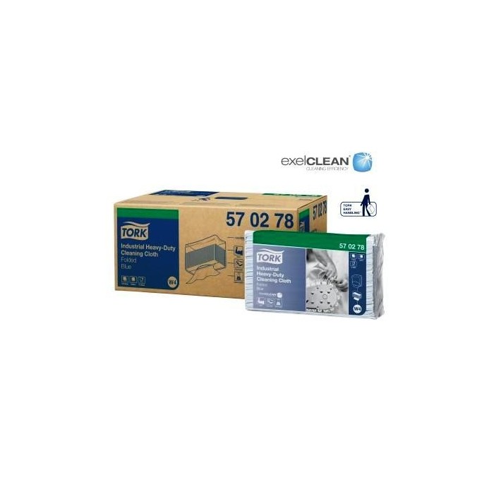 PAÑO 570 LIMPIEZA INDUSTRIAL ULTRARESISTENTE AZUL Top Pack W4 TORK (5 paq x 75)